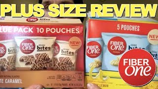 Plus Size Review Fiber Ones Chocolate Caramel Brownie Bites amp Crunchy Lemon Cookie Bites [upl. by Anaeco]