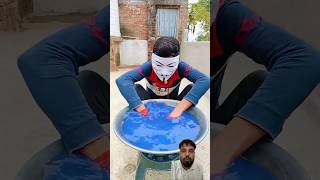 Blue water 💦 gift 💝 surprise 😮 shorts shortvideos funny comedy challenge water blue asmr [upl. by Crelin]