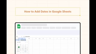 How to Add Dates in Google Sheets  Google Sheets Tutorial by Superjoin [upl. by Sonitnatsnok]