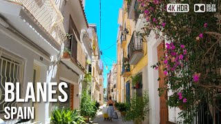 Blanes Town Costa Brava Catalonia  🇪🇸 Spain 4K HDR Walking Tour [upl. by Wulfe]