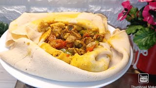 Ethiopian Food tibs Aserar  ጥኡም ጥብስ ባልጫ አሰራር [upl. by Rhoda]