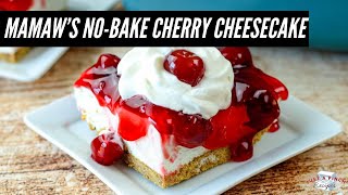 Mamaws NoBake Cherry Cheesecake [upl. by Gollin]