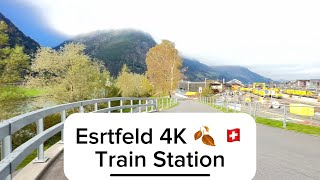 Erstfeld 4K 🍂 🇨🇭 Train 🚂 Station [upl. by Fugate302]