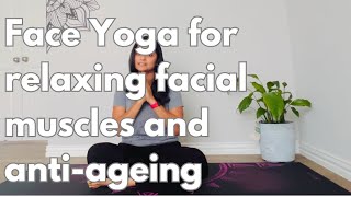 Face yoga for relaxation  yogavibewithsneha [upl. by Nirel]