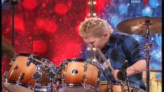 Britains Got Talent 2010 Auditions Kieran Gaffney Boy Drummer 2nd Audition [upl. by Enneibaf]