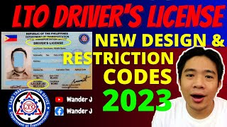 LTO NEW DRIVERS LICENSE amp RESTRICTION CODES  UPDATED FORMAT amp DESIGN  Wander J [upl. by Ezra402]