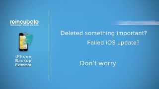 iPhone Backup Extractor 48 overview [upl. by Bohner360]