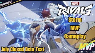 Storm MVP Gameplay  Marvel Rivals  July Closed Beta Test [upl. by Elem740]