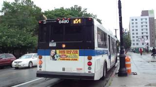 MTA NYCT Bus 2004 Orion VII B54 Bus 6490 at Fleet PlMyrtle Ave [upl. by Lenna221]