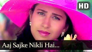 Aaj Sajke Nikli Hai HD  Papi Gudia Song  Avinash Wadhavan  Karisma Kapoor [upl. by Nnovahs]