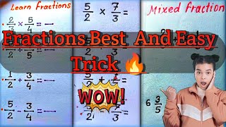 Fractions Best And Easy Trick 🔥  fraction  fraction trick  fraction and decimal [upl. by Claudia]