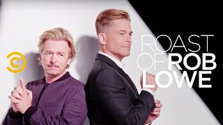 Roast of Rob Lowe  Behind the Scenes  Roast Master David Spade Takes Aim [upl. by Novyart833]