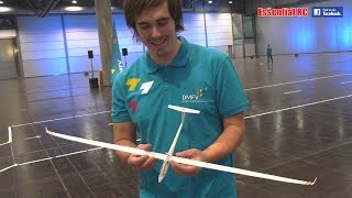 AMAZING Micro XXS Eta INDOOR POWERED GLIDER Daniel Hör Picasso of Depron [upl. by Atnauqal]