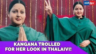 Kangana Ranaut trolled for her look in Thalaivi [upl. by Krispin]