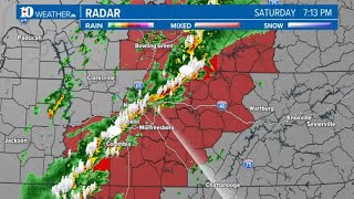 Tracking weather in East Tennessee with Tornado Watch issued for Middle Tennessee [upl. by Garcon]