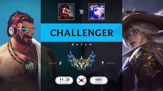 Challenger Match Super Graves vs Super Ashe  KR server Patch 1420 [upl. by Fons116]