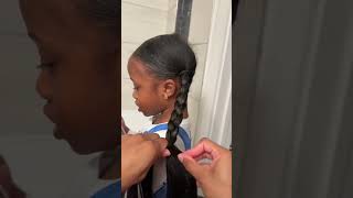 Two Braided Ponytails 🎀 Kids Natural Hairstyles [upl. by Kauslick]