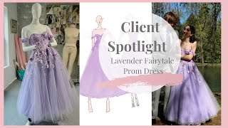 The Making of a Fairytale dress Lavender floral tulle gown [upl. by Missi]