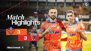 Match Highlights  FC Goa 33 NorthEast United FC  MW 4  ISL 202425 [upl. by Enner]