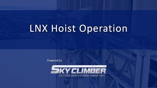 How to operate Sky Climbers LNX Hoist [upl. by Butterworth]