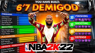 THIS 67 POINT GUARD BUILD IS THE BEST BUILD in NBA 2K22 DEMIGOD ISO BUILD Best Build 2k22 [upl. by Surovy]