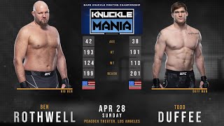 BEN ROTHWELL vs TODD DUFFEE Full Fight BKFC [upl. by Daraj]