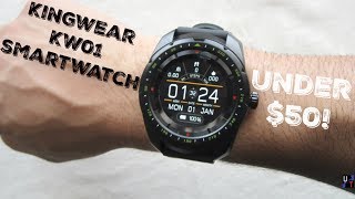 Under 50 Kingwear KW01 Smartwatch Unboxing amp 1st Impressions [upl. by Martha]