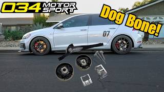 034 Motorsport Dog Bone Install MK7 GTI Increased Grip [upl. by Anai]