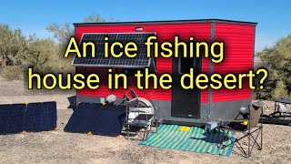 Using an ice fishing house as a camper [upl. by Ennailuj137]