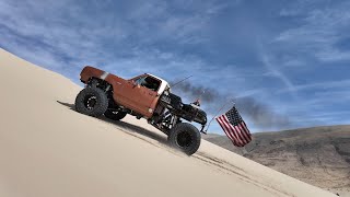 500HP Cummins Rock Crawler Takes on Sand Mountain Ends in Carnage [upl. by Damal]