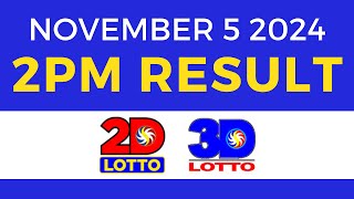 2pm Lotto Result Today November 5 2024  PCSO Swertres Ez2 [upl. by Uba333]