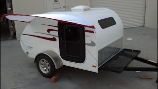 Little Guy Teardrop Visor Shade for your Little guy trailer Setup Video [upl. by Yeldah850]