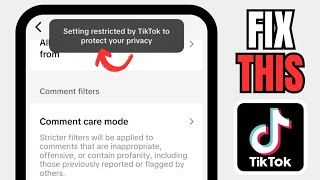 How To Fix Settings Restricted By TikTok To Protect Your Privacy [upl. by Zanahs221]