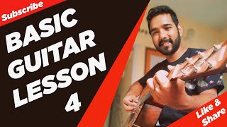 Basic Guitar Lesson 4 Chords and Strumming for Beginners in Hindi by Acoustic Pahadi [upl. by Eibob64]