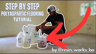 Simple Step by Step Polyaspartic Floor Coating  House or Garage Flooring [upl. by Payton]