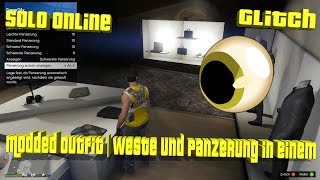 GTA 5  ONLINE  MODDED OUTFIT  WESTE UND PANZERUNG IN EINEM  GLITCH  EASY Deutsch HD [upl. by Cirted91]