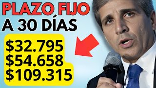 ✅ CHAU DOLAR❗️Así quedan las TASAS de PLAZO FIJOS a 30 DÍAS tras el anuncio de Toto Caputo y MILEI [upl. by Raven663]