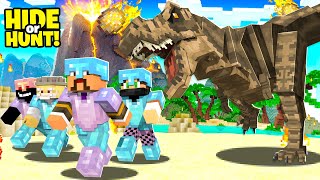 100 Players Compete in a Minecraft JURASSIC Hide or Hunt [upl. by Nameerf520]