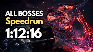 Dark Souls 3 All Bosses Speedrun in 11216 [upl. by Shulman]