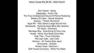 Italian House Mix 1989  1993 [upl. by Nerradal]