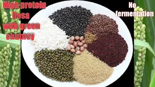 Healthy high proteinous multi millet dosa Best recipe for weight loss [upl. by Jacquelin]