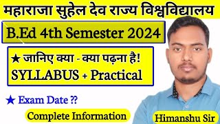 BEd 4th Semester 202224 Syllabus  msdsu  BEd 4th Semester Classes  The Perfect Study [upl. by Tailor]