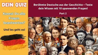 Teste dein Wissen über berühmte Deutsche – 10 knifflige Fragen deutsch Geschichte wissen quiz [upl. by Ahsita]