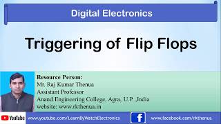 Triggering of Flip Flops  Digital Electronics by Raj Kumar Thenua Hindi [upl. by Artep]