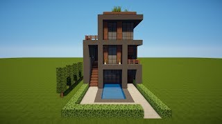 MINECRAFT MODERNES HAUS mit POOL bauen TUTORIAL HAUS 151 [upl. by Laughlin]