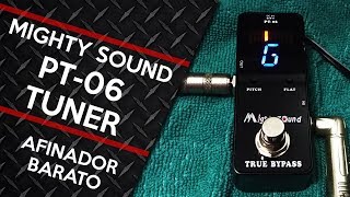 Afinador Mighty Sound PT06 Cromatico  Review e Teste 11  JoJo Guitar [upl. by Ellimac]