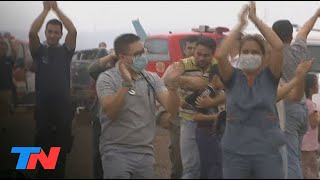 INCENDIOS EN CORRIENTES  Llovió en Santo Tomé y la gente aplaudió con lágrimas la llegada del agua [upl. by Ekaterina]