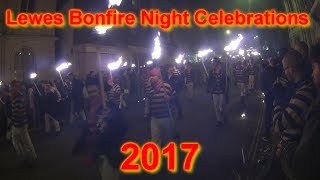 Lewes UK Bonfire Night Celebrations 2017 [upl. by Yekram790]