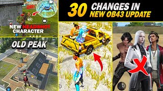 OB43 Top 30 Game Changer quot SECRET UPDATES quot FF Advance Server  GARENA Free Fire [upl. by Telocin]