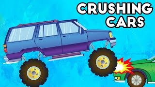 Crushing Cars with a Monster Truck  Monster Truck Kids Video [upl. by Nnylyaj483]